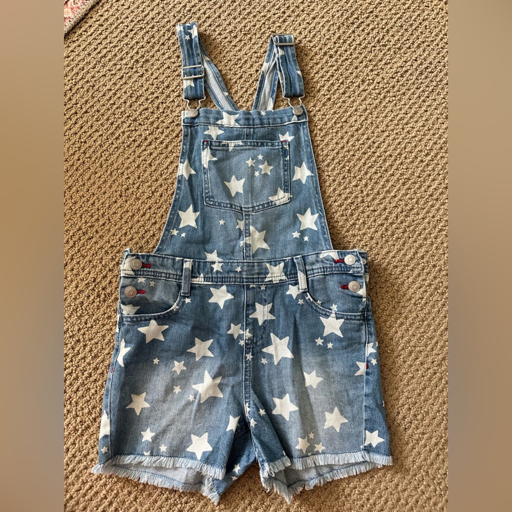Cat & Jack Blue Starry Denim Overalls